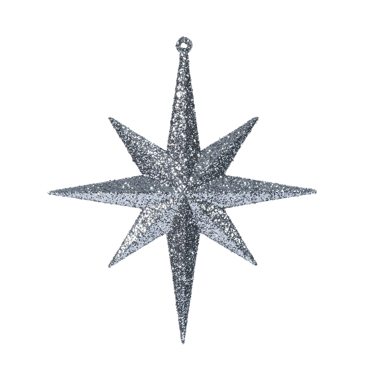 Merriva™ 8" White Iridescent Glitter Bethlehem Star Christmas Ornament, 4 per Box