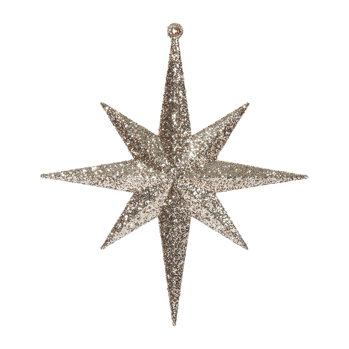 Merriva™ 8" White Iridescent Glitter Bethlehem Star Christmas Ornament, 4 per Box