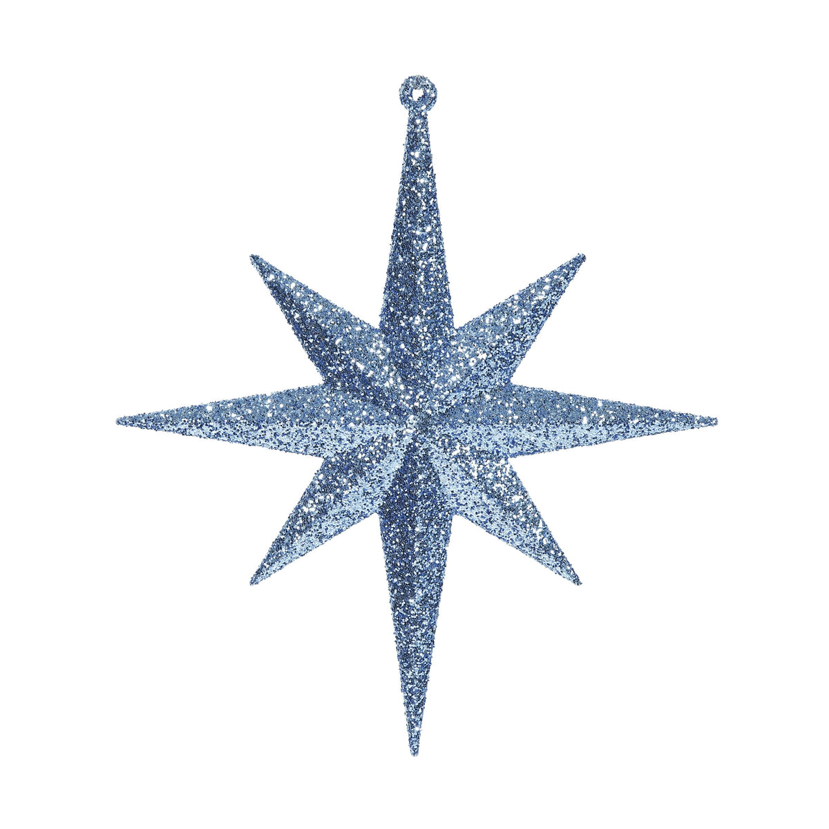 Merriva™ 8" White Iridescent Glitter Bethlehem Star Christmas Ornament, 4 per Box