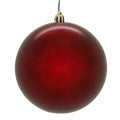 Vickerman N592063DPV 8 in. Crimson Red Pearl UV Drilled Christmas Ornament Ball