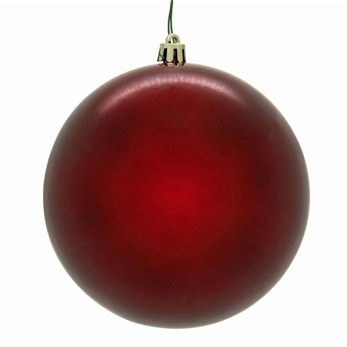 Vickerman N592063DPV 8 in. Crimson Red Pearl UV Drilled Christmas Ornament Ball