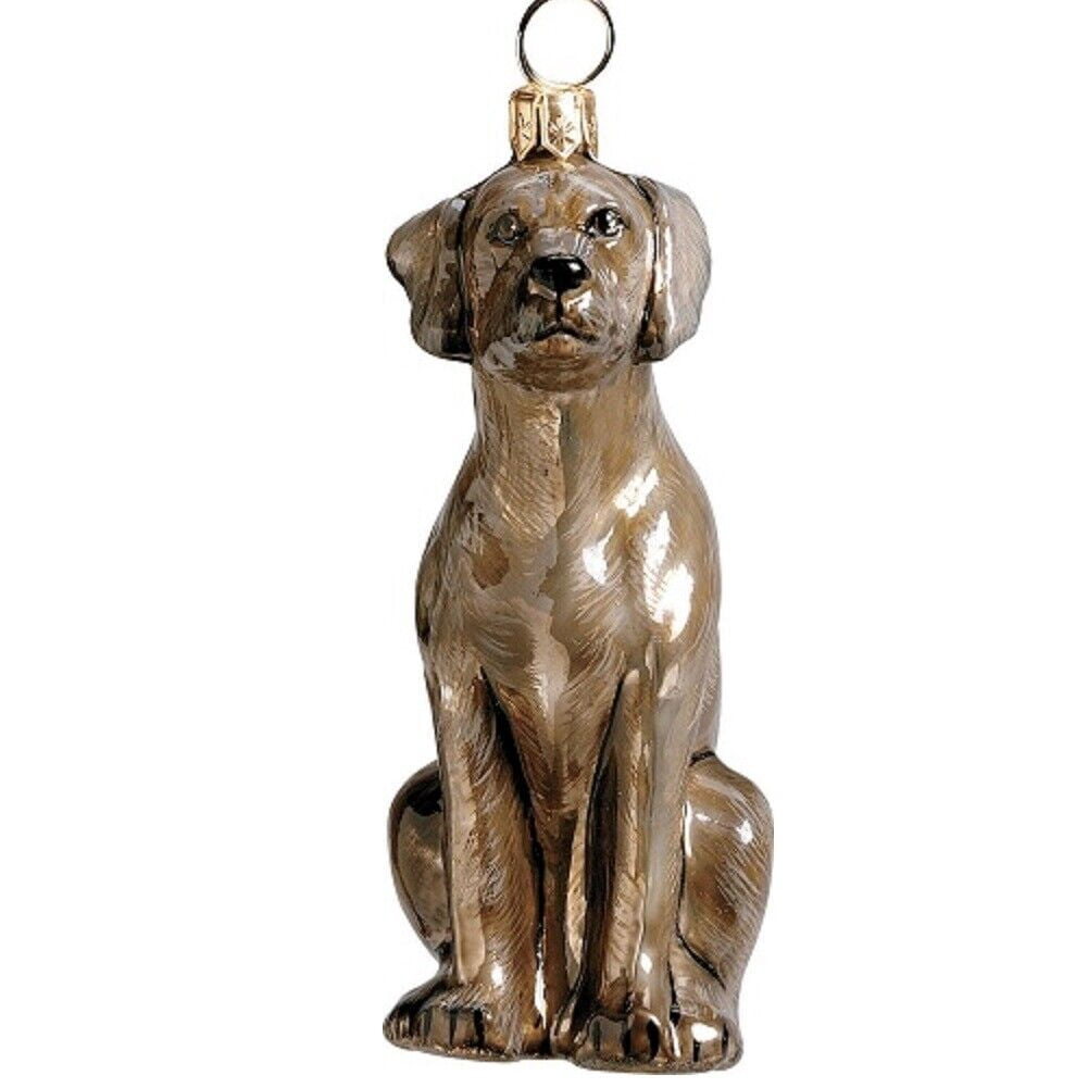 Weimaraner Dog Polish Blown Glass Christmas Ornament Decoration Made in Poland