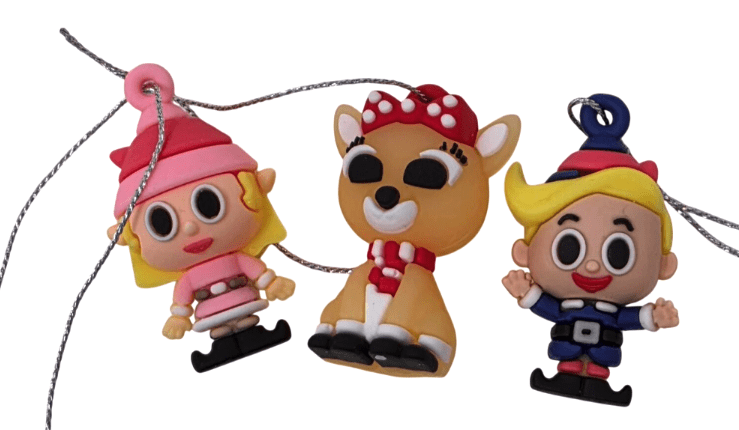 Rudolph the Red Nosed Reindeer Set of 6 Mini Christmas Tree Ornaments