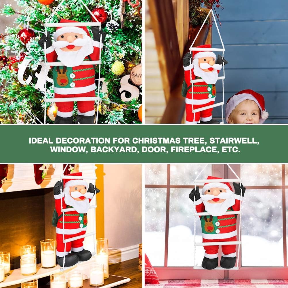 Inadays Christmas Decorations Indoor Holiday Decor XMas Christmas Tree Decorations Hanging Ornaments Decor Santa Swing