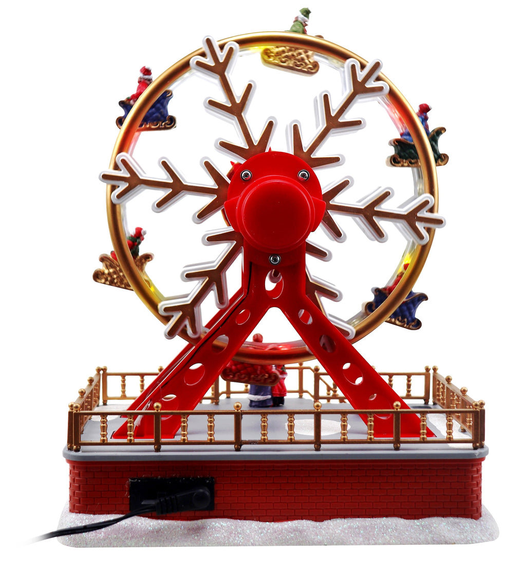 Christmas Ferris Wheel Animated Pre-lit Musical Christmas Village Perfect addition to your Carnival Christmas Decorations & Snow Village Displays 11 in