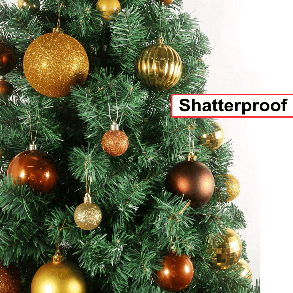 200Pcs Christmas Balls Ornaments for Christmas Tree Shatterproof Xmas Decors Hanging Ball Decorations