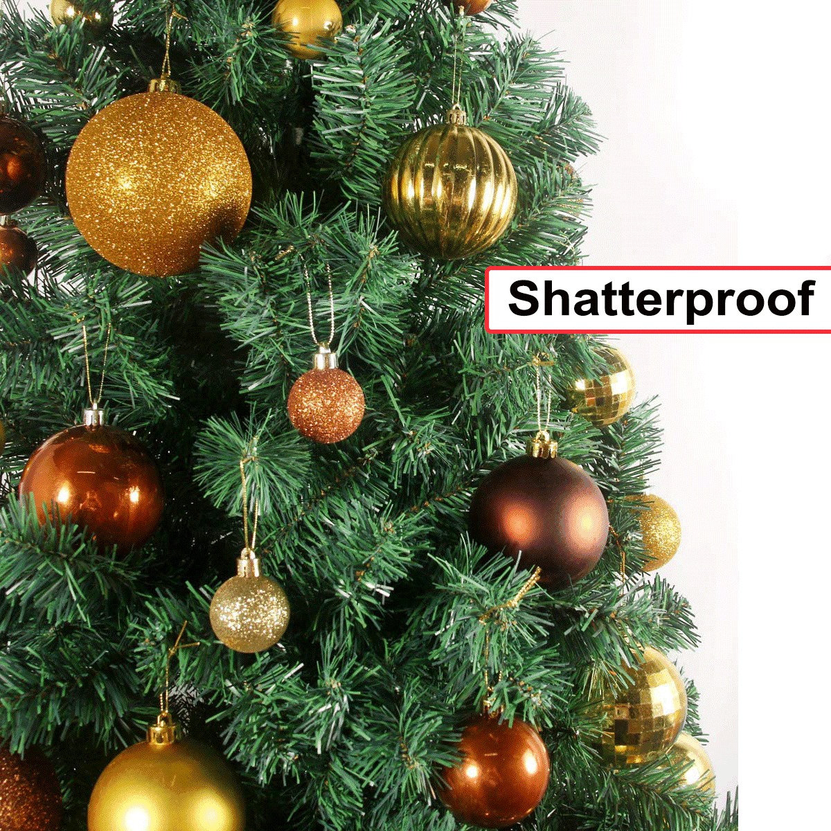 200Pcs Christmas Balls Ornaments for Christmas Tree Shatterproof Xmas Decors Hanging Ball Decorations