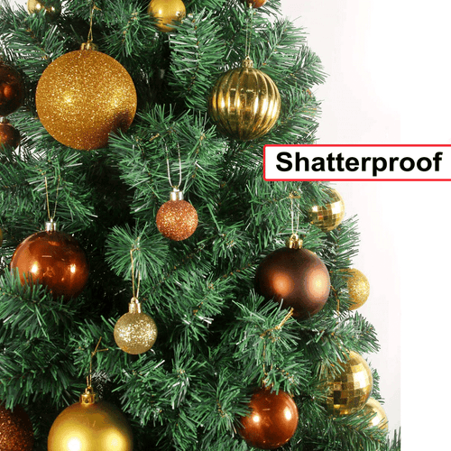 200Pcs Christmas Balls Ornaments for Christmas Tree Shatterproof Xmas Decors Hanging Ball Decorations
