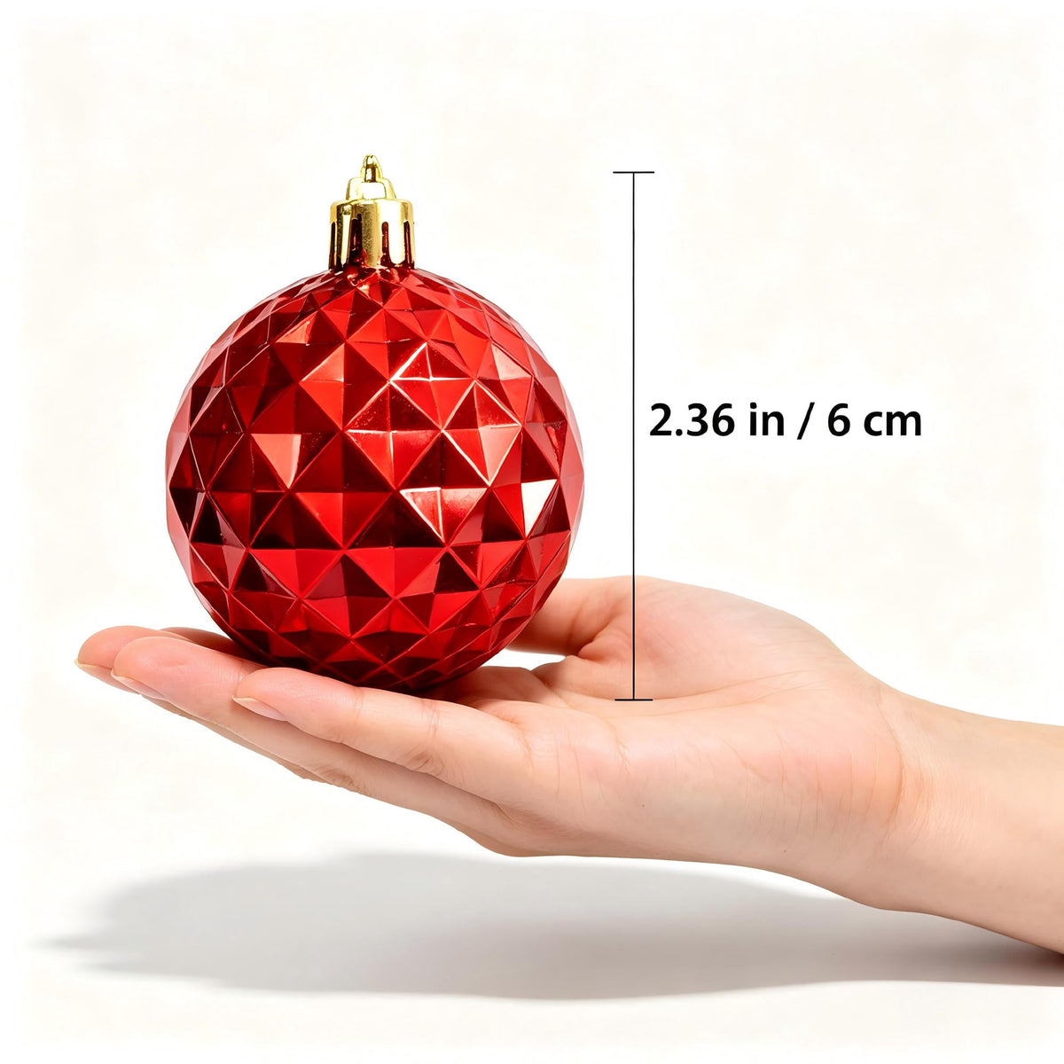 Sddec 18PCS Christmas Balls Ornaments, Shatterproof Plastic, Hanging Strings, for Xmas Tree Wedding Holiday Party Home Decor (Red & Gold)