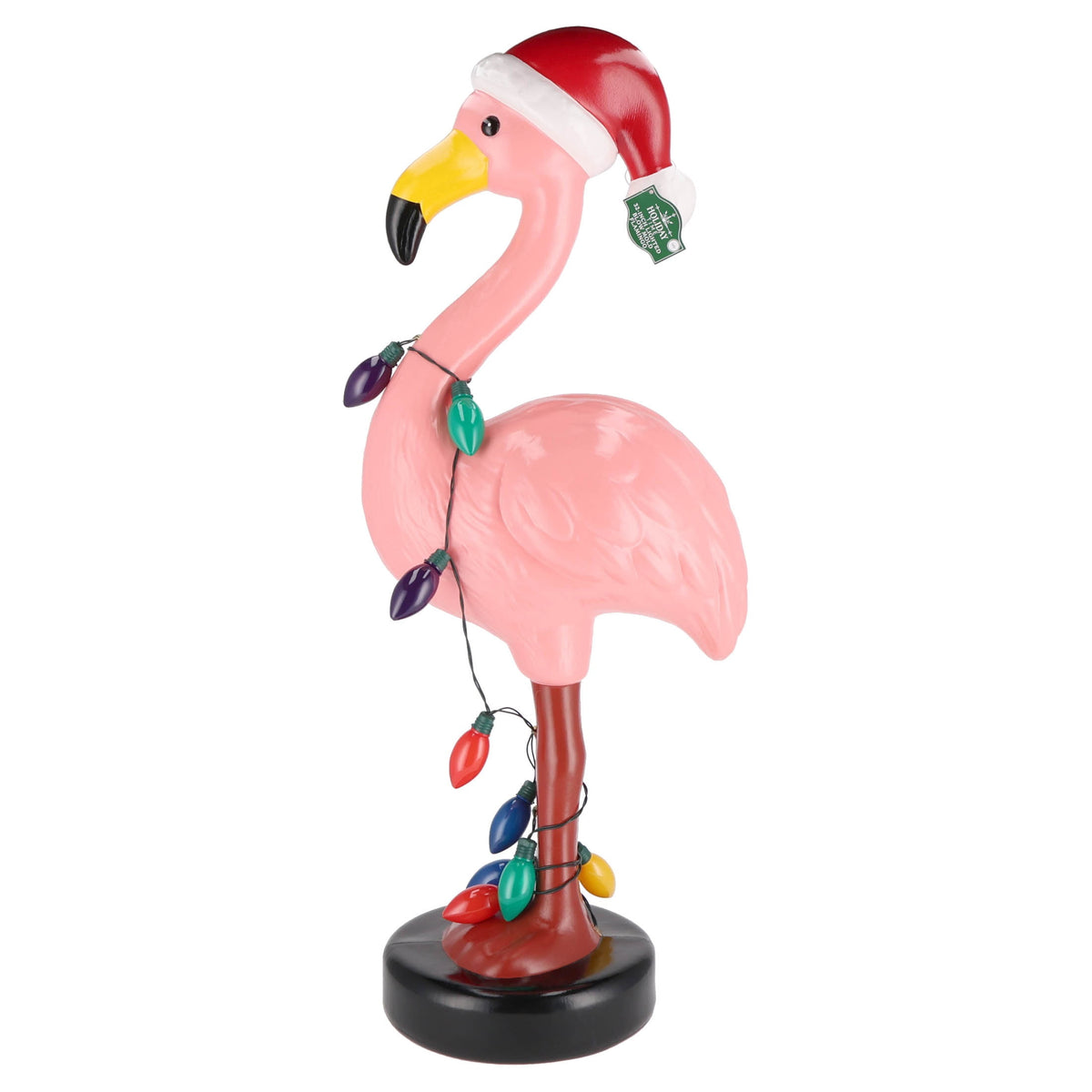 Lighted Blow Mold Flamingo Indoor/Outdoor Christmas Decoration, Multicolor, 32", by 
