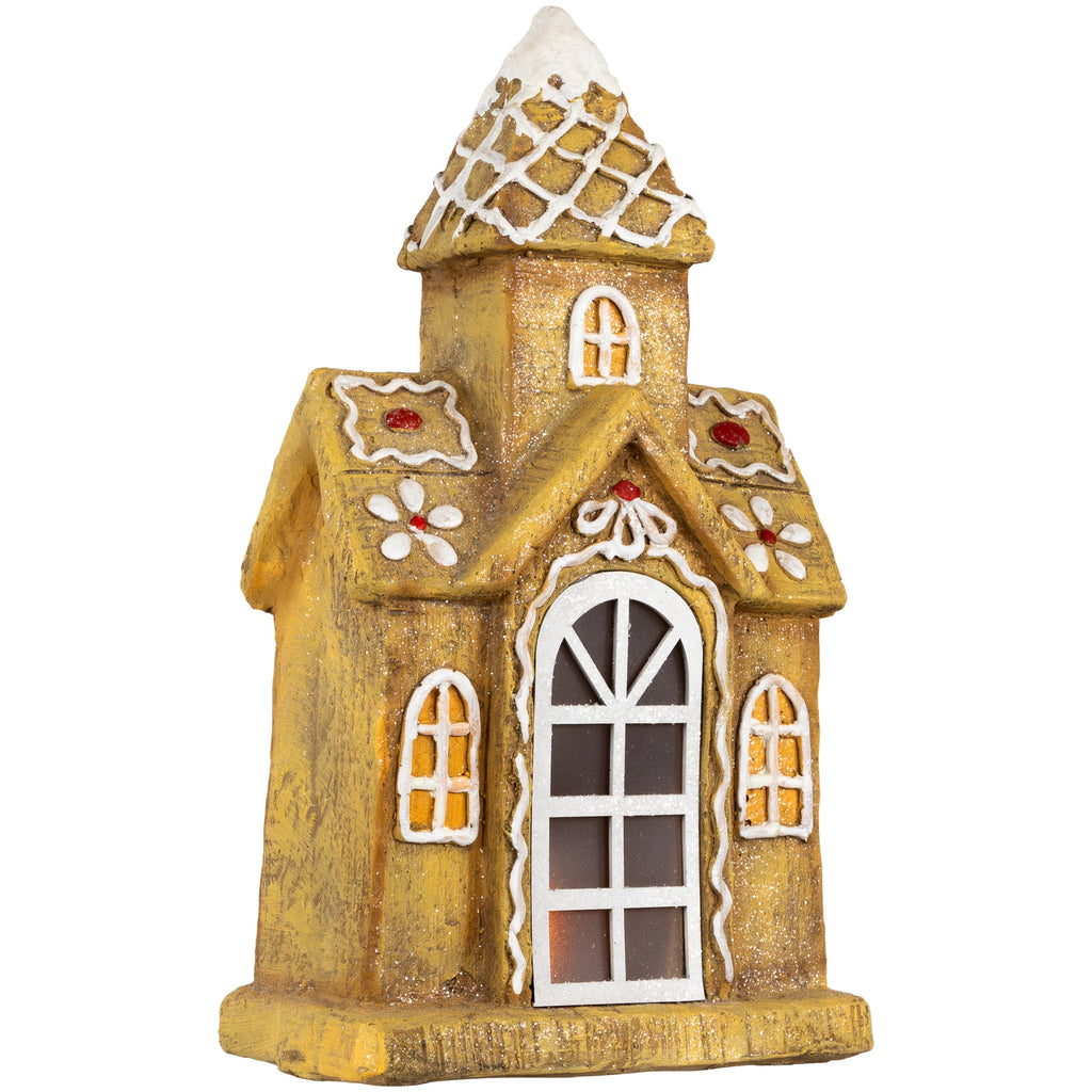 Northlight LED Lighted Gingerbread House with Icing Accents Christmas Decoration - 16"