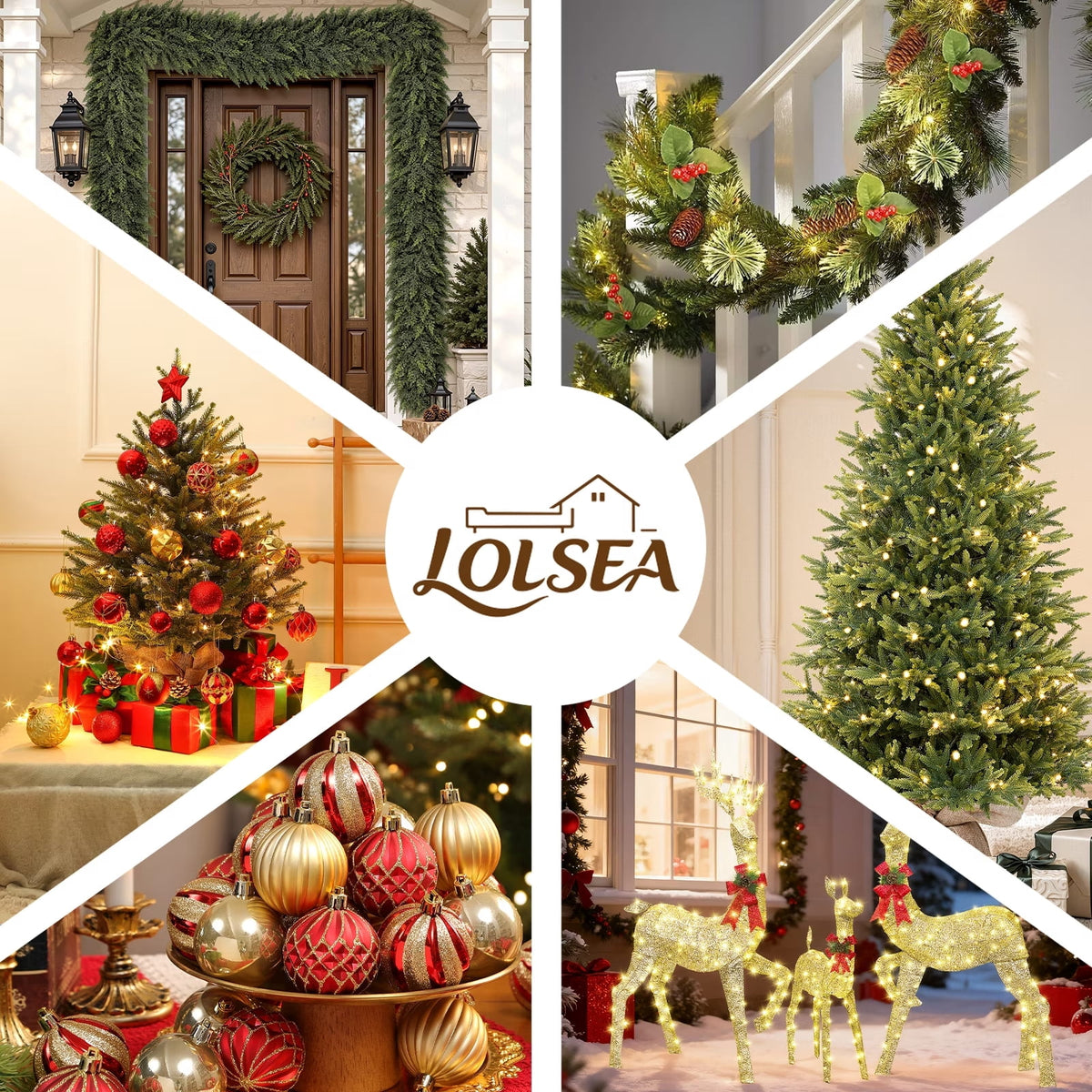  2Pcs 6FT Artificial Christmas Cedar Garland, Realistic Faux Cypress Greenery Garland for Mantel, Stair Railing, Christmas Tree, Perfect Choice for Xmas Decoration