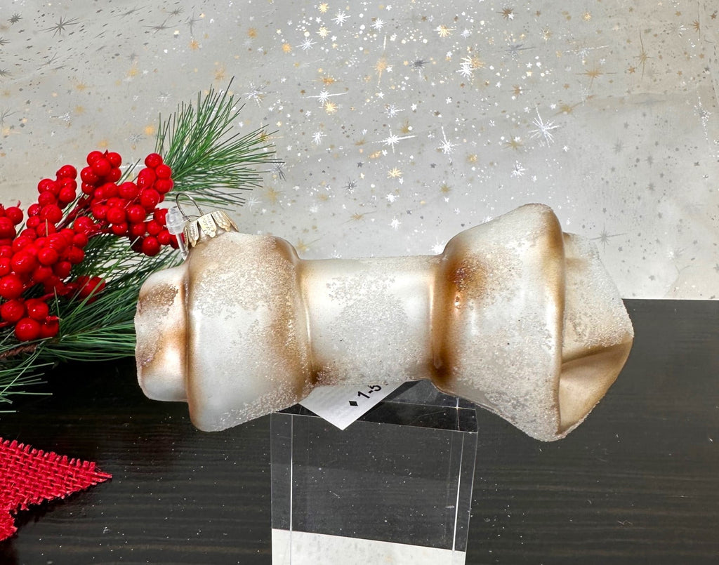 Christmas By Krebs Blown Glass Collectible Tree Ornaments (4 3/4" Rawhide Bone)