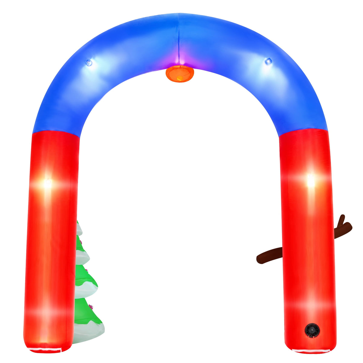 Yexmas 8FT Christmas Inflatable Archway with Snowman & Christmas Tree,Blow Ups Xmas Inflatable with LED Lights,Outdoor Decor for Xmas Holiday Party Yard Garden Lawn