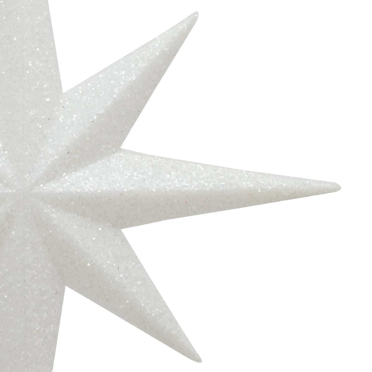 Vickerman 8" White Iridescent Glitter Bethlehem Star Christmas Ornament, 4 per Box