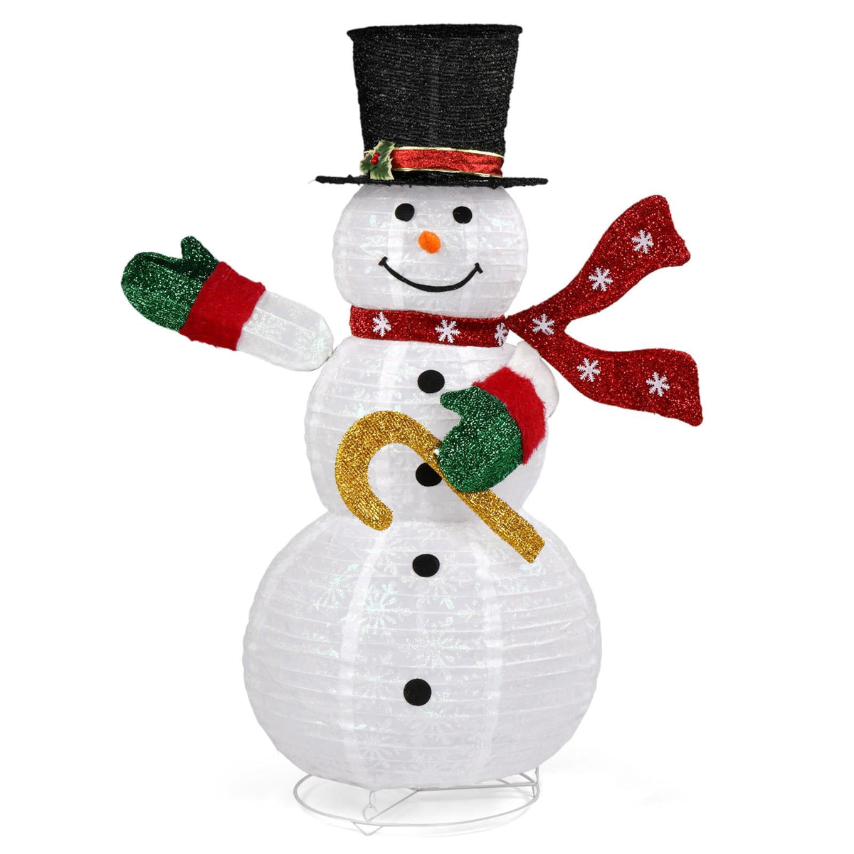 iTopRoad Lighted Snowman,Christmas Snowman Outdoor Indoor Home Decor Holiday Decoration with 100 LEDs,4Ft