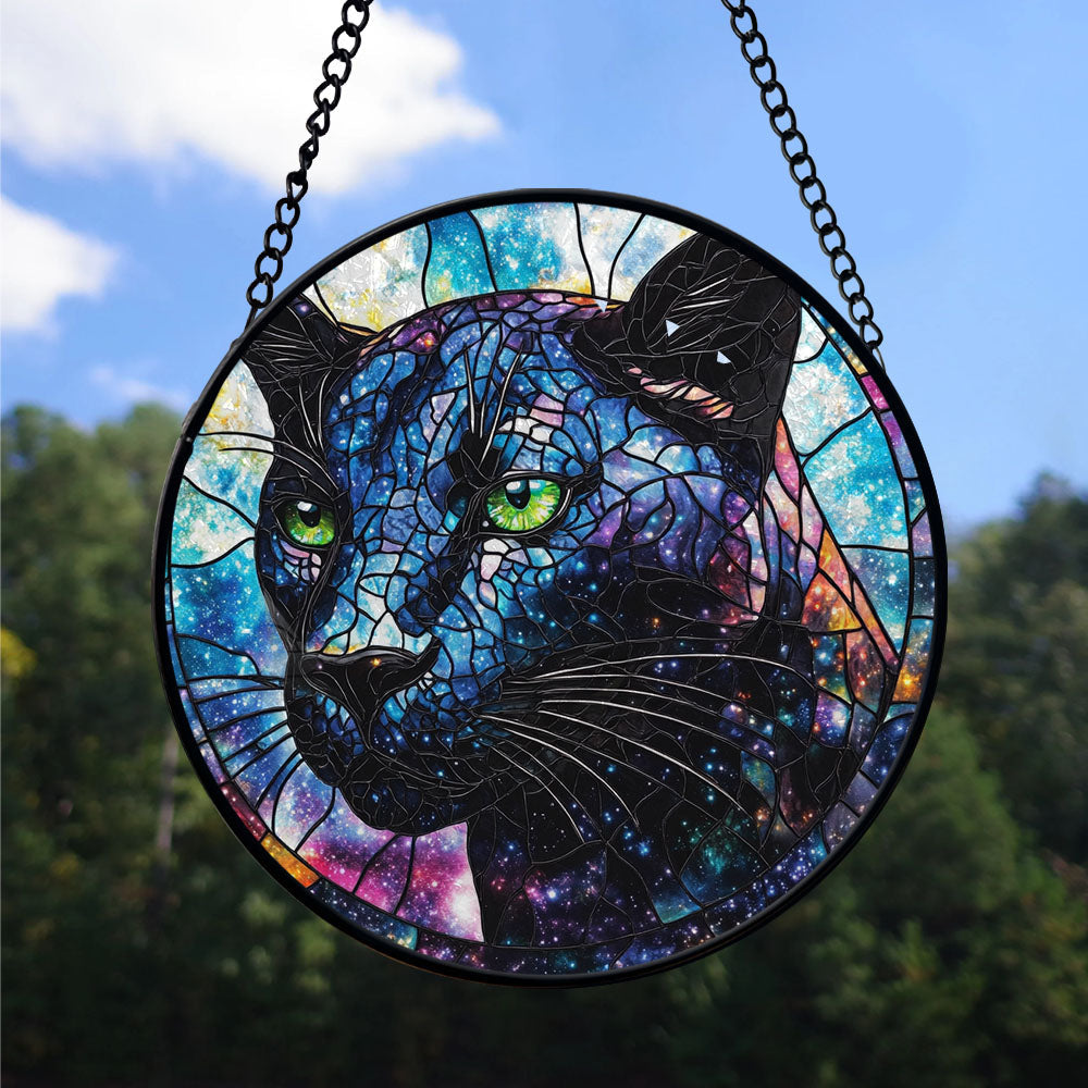Luxury Christmas Gift - Panther Head Christmas Stained Glass Hanging Ornament - Heirloom Holiday Tree Decor, Ideal Gift for Mom, Dad, Friends, Family 2025