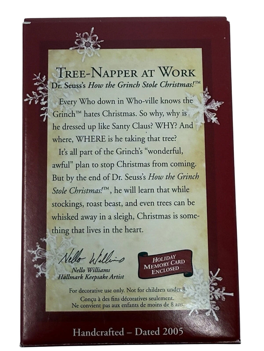 2005 Tree-Napper at Work (How the Grinch Stole Christmas!) Keepsake Christmas Tree Ornaments QXI6162