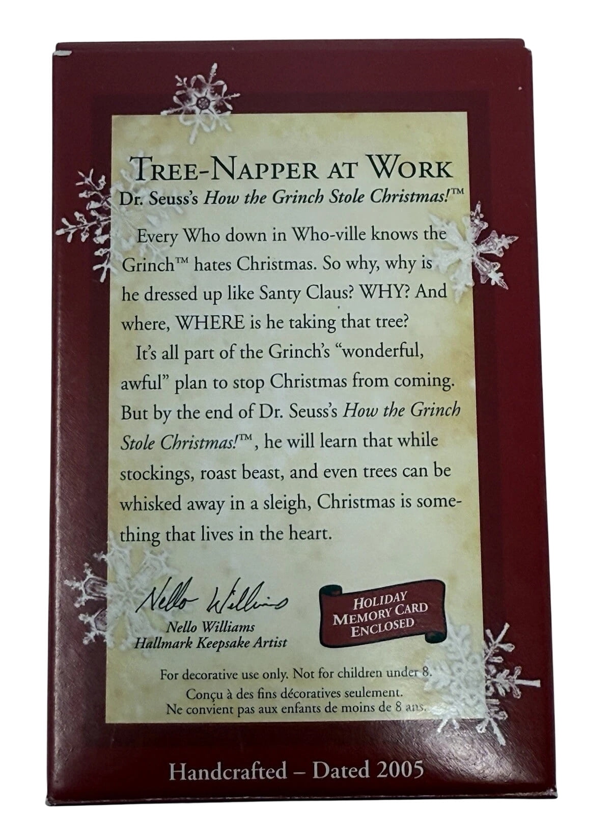 2005 Tree-Napper at Work (How the Grinch Stole Christmas!) Keepsake Christmas Tree Ornaments QXI6162