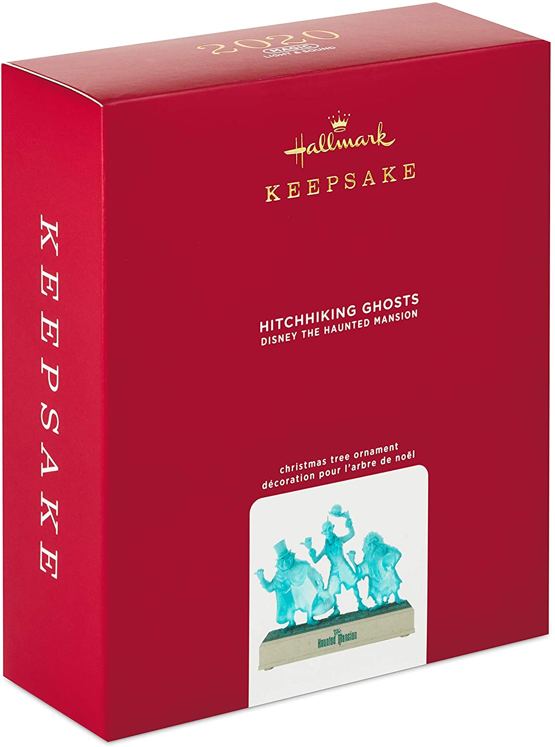  Keepsake Christmas Ornament 2020, The Haunted Mansion Hitchhiking Ghosts, Musical With Light