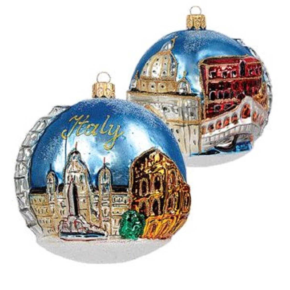 Italy Figural Scenery Ball Polish Glass Christmas Ornament Decoration Poland