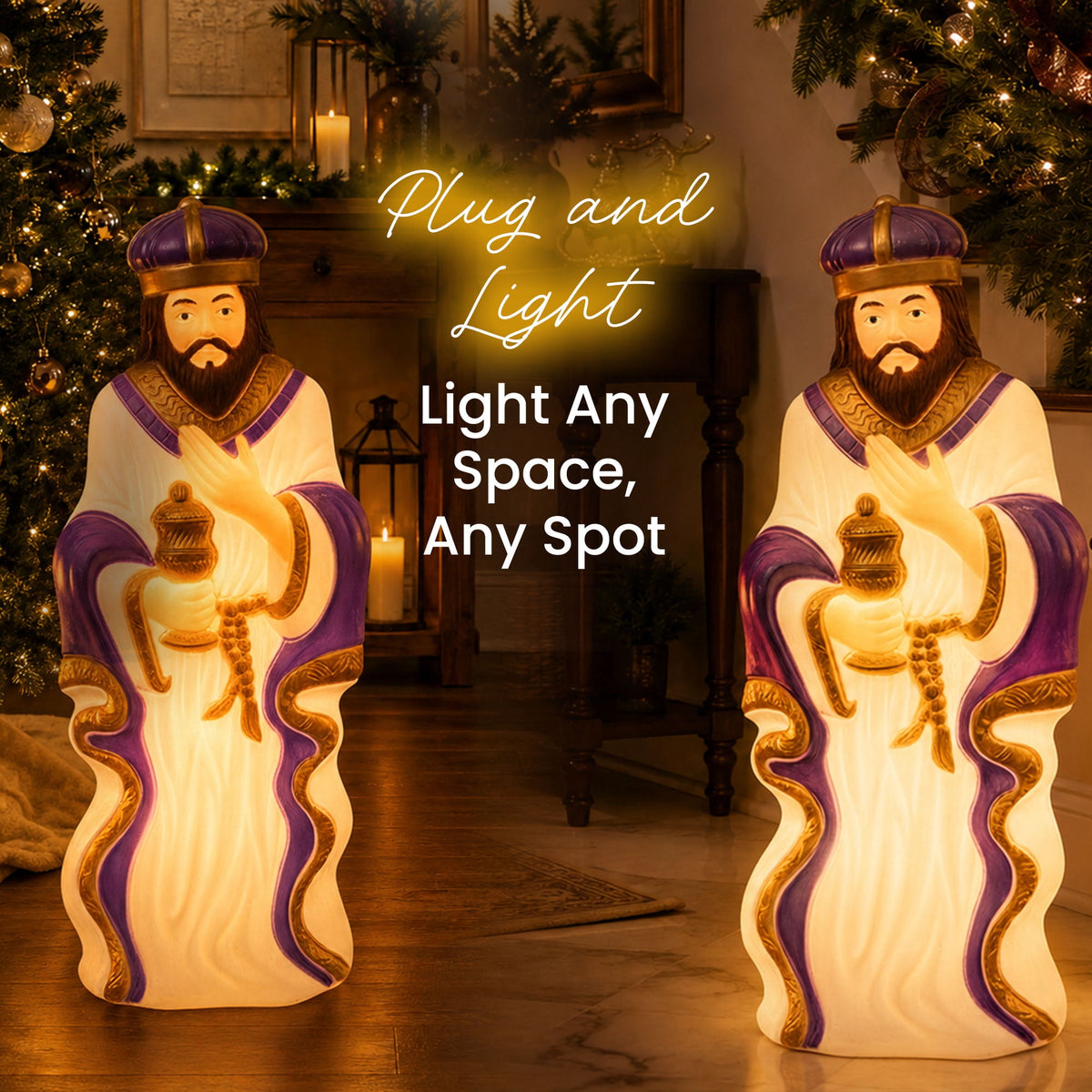 Union Products 74130 39 Inch LED Wiseman #2 Blow Mold Lighted Christmas Decoration