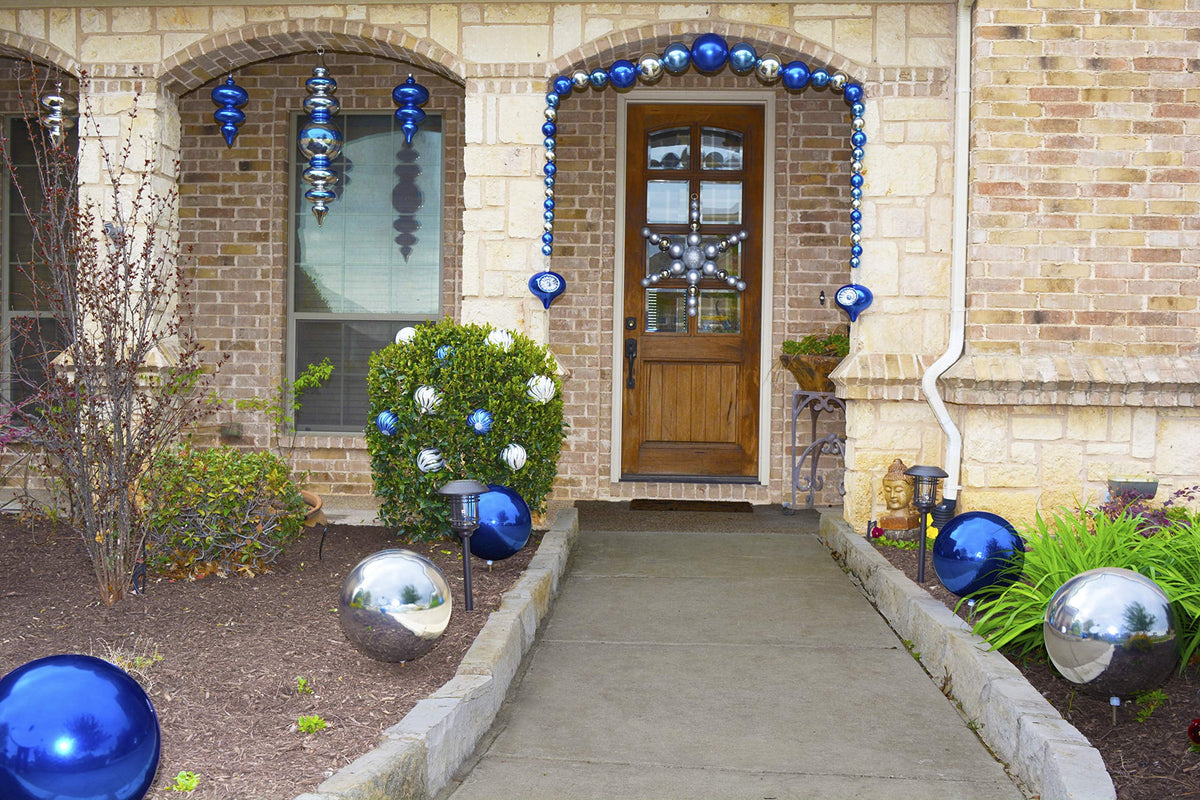 Christmas By Krebs 8" (200mm) Candy Red Ornament, Commercial Shatterproof UV Resistant Plastic Christmas Ball Decoration (Candy Blue, 12 inch (300mm))