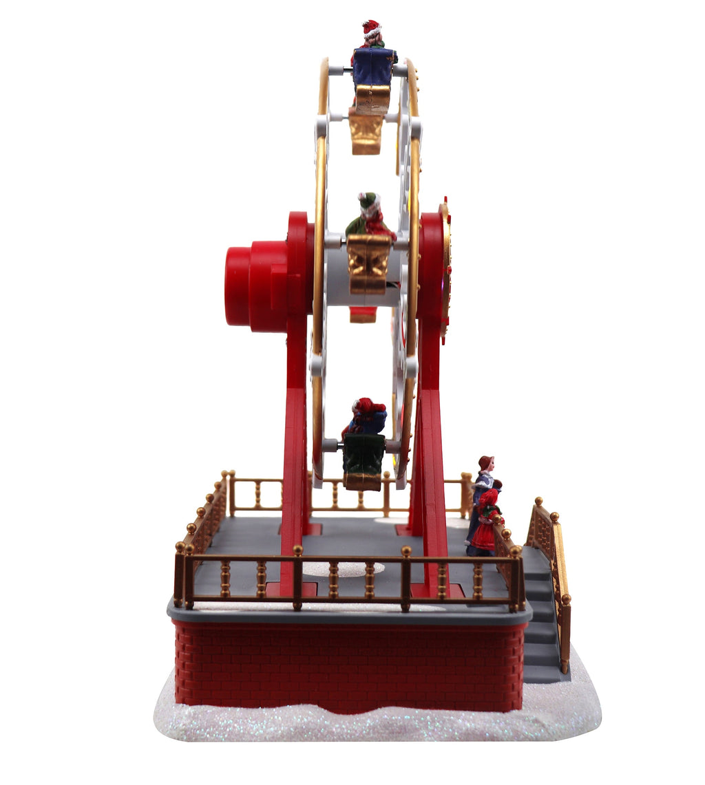 Christmas Ferris Wheel Animated Pre-lit Musical Christmas Village Perfect addition to your Carnival Christmas Decorations & Snow Village Displays 11 in