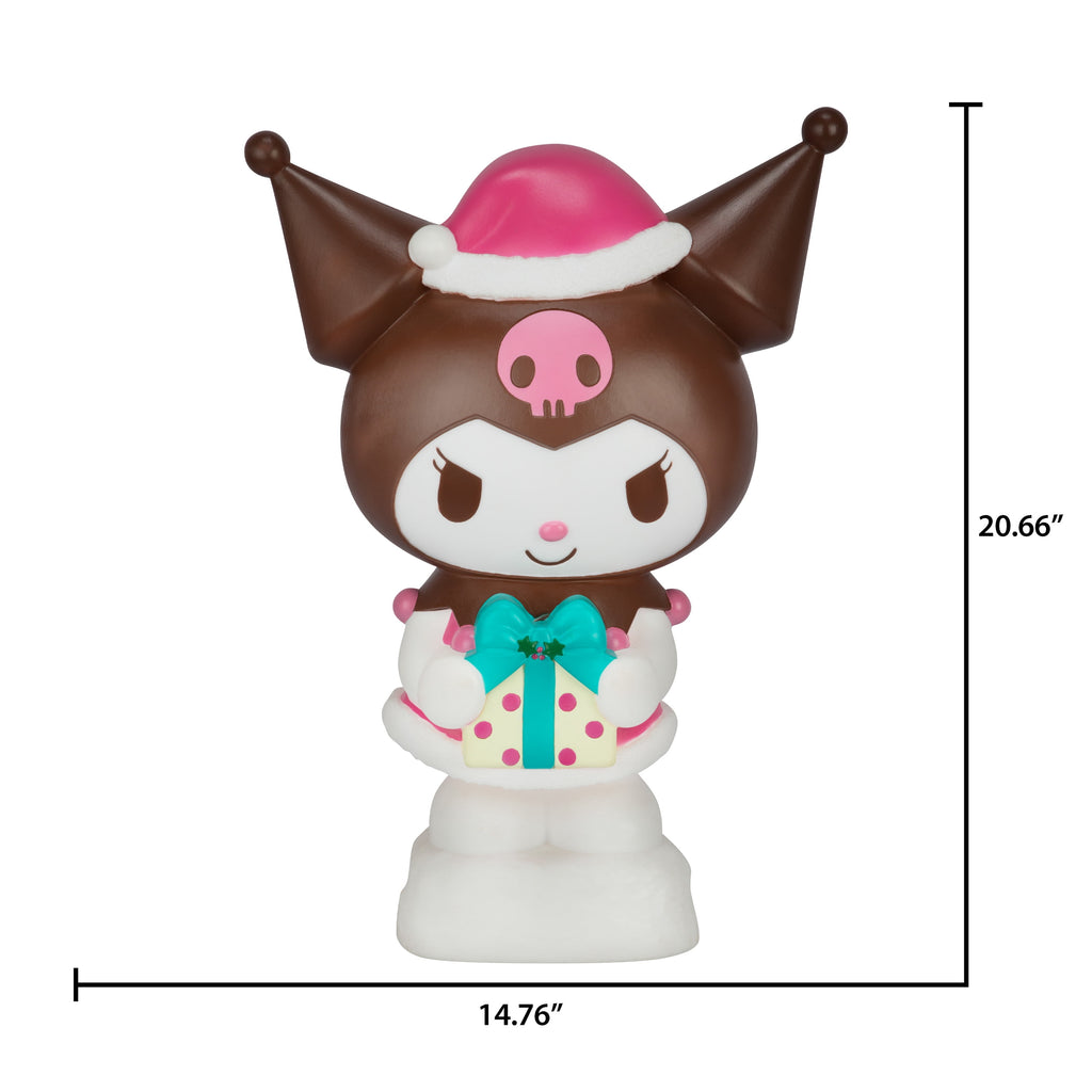 Kuromi with Present Lighted Blow Mold Outdoor Holiday Decor Sanrio 22-Inch LED