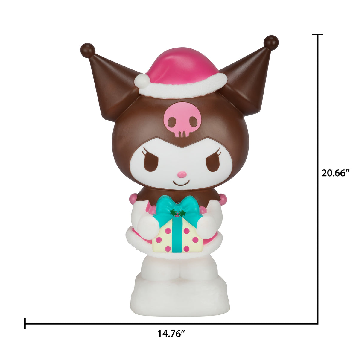 Kuromi with Present Lighted Blow Mold Outdoor Holiday Decor Sanrio 22-Inch LED