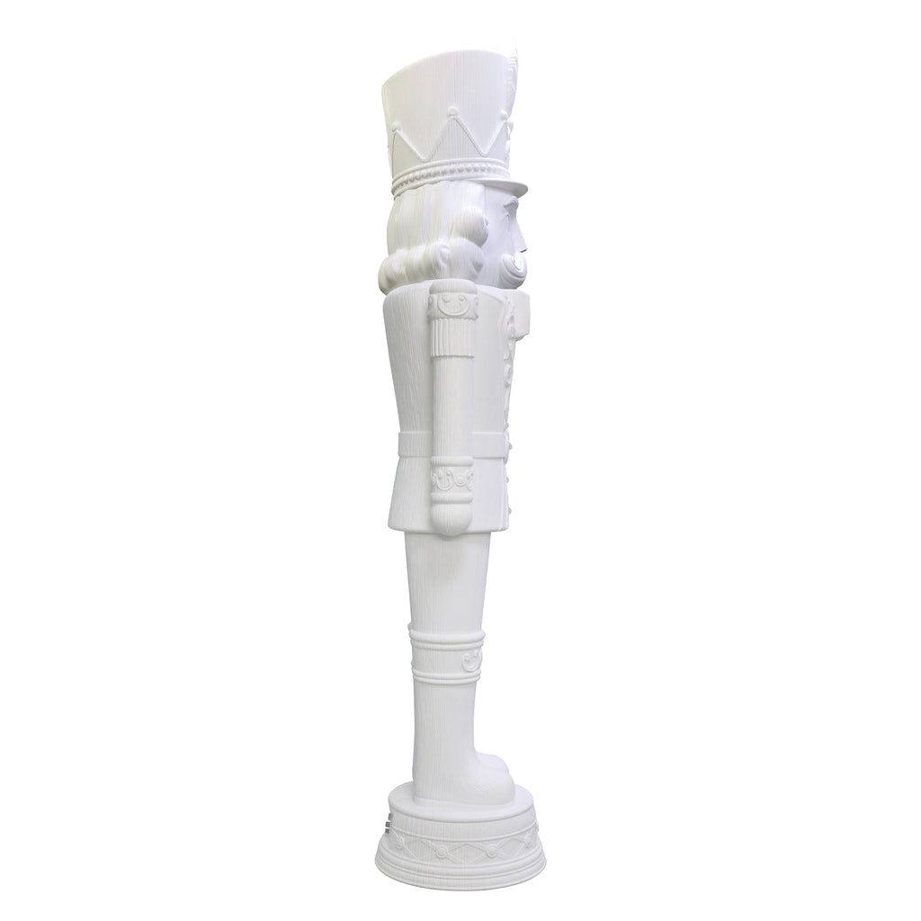 Giant Paint-it-Yourself Light-Up LED Nutcracker Christmas Decoration, White, 6.25', by 