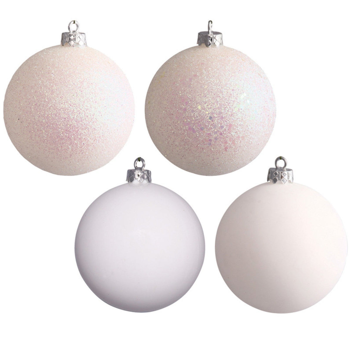 Vickerman 2.4" Champagne 4-Finish Ball Ornament Assortment, 60 per Box