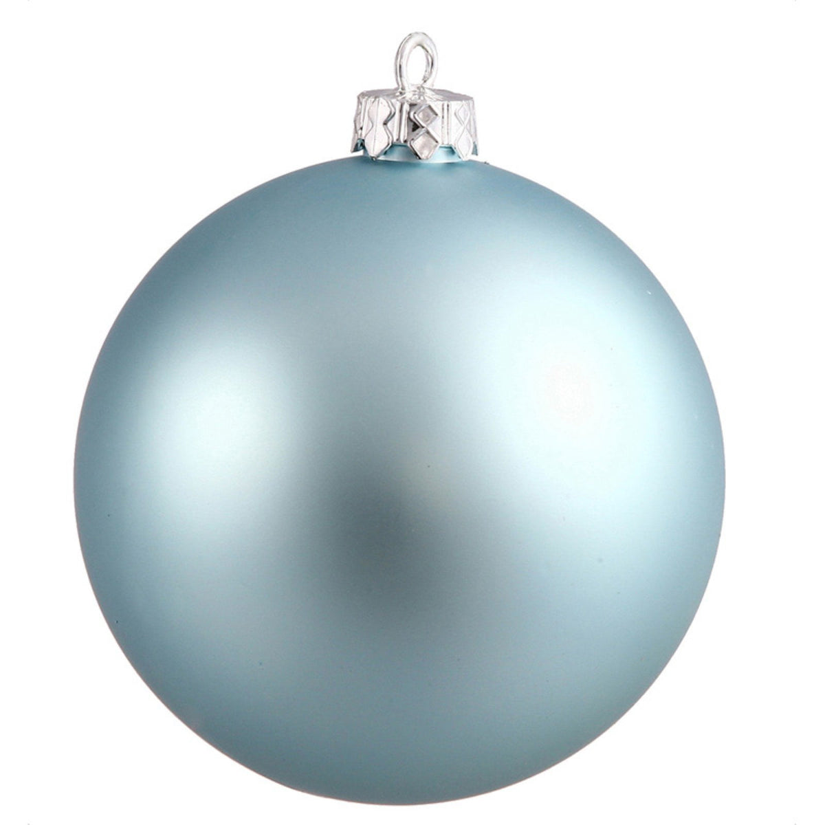 Vickerman 2.75" Christmas Ornament Ball, Blue Matte Finish, Shatterproof Plastic, UV Resistant, Holiday Christmas Tree Decoration, 12 Pack