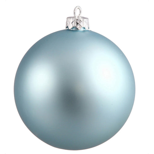 Vickerman 2.75" Christmas Ornament Ball, Blue Matte Finish, Shatterproof Plastic, UV Resistant, Holiday Christmas Tree Decoration, 12 Pack