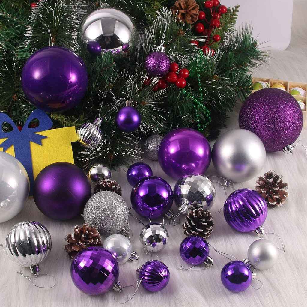 200Pcs Christmas Balls Ornaments for Christmas Tree Shatterproof Xmas Decors Hanging Ball Decorations
