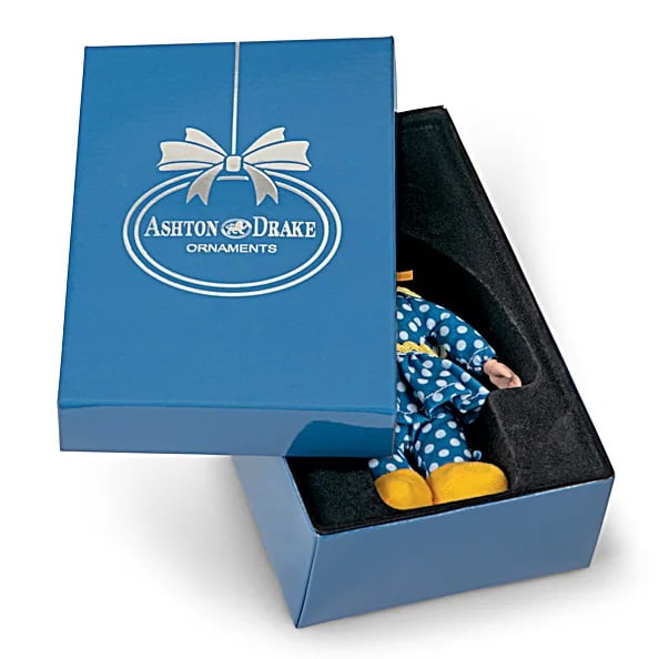 The Ashton-Drake Galleries Mrs. Beasley Doll Plush Christmas Ornament, Fabric Blue