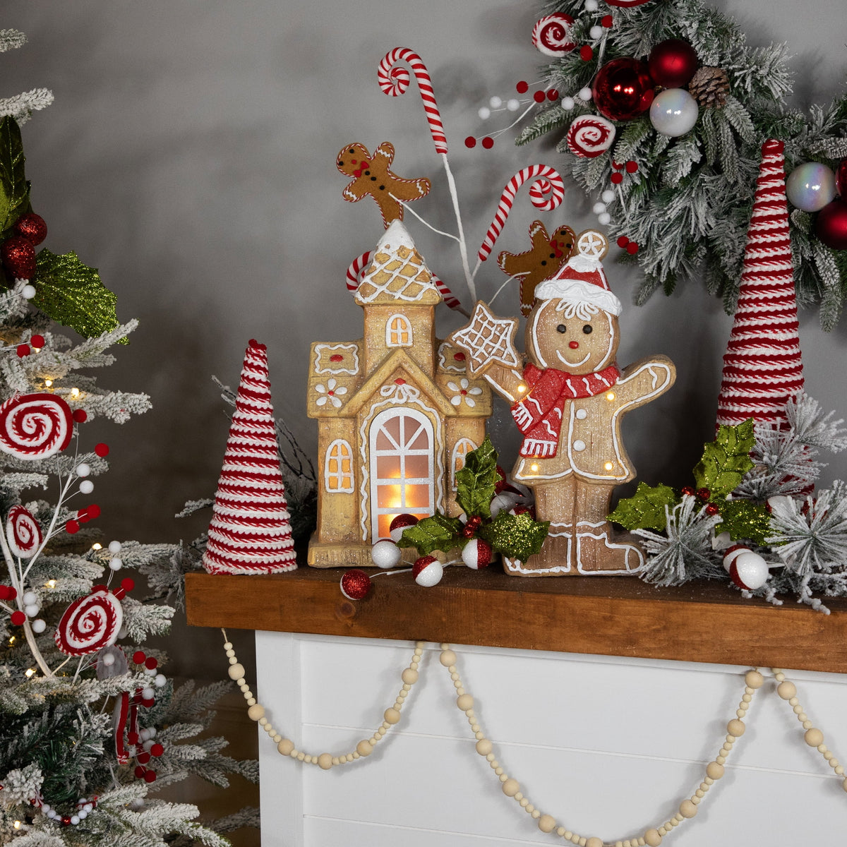 Northlight LED Lighted Gingerbread House with Icing Accents Christmas Decoration - 16"