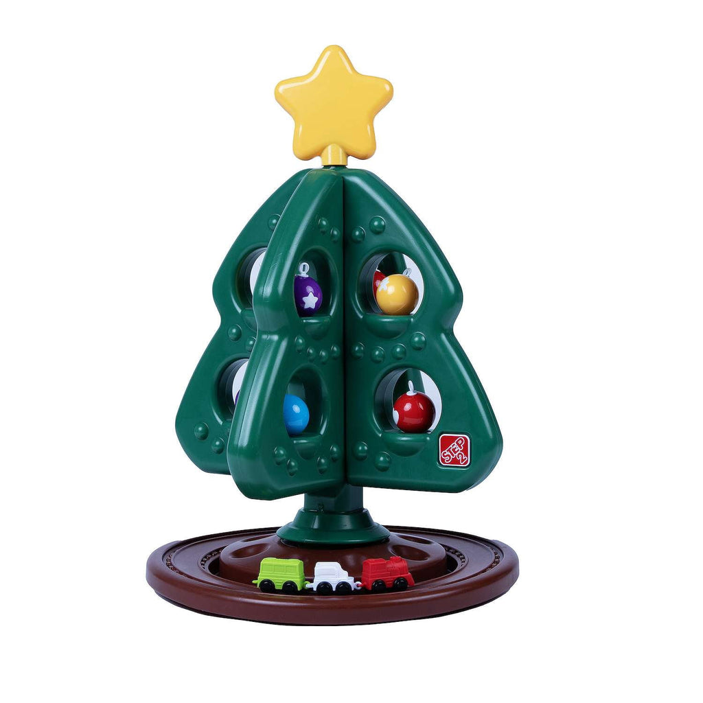 Step2 My First Christmas Tree with Toy Train Light Up Star 8 Bonus Ornaments for Toddlers Limited Edition Color