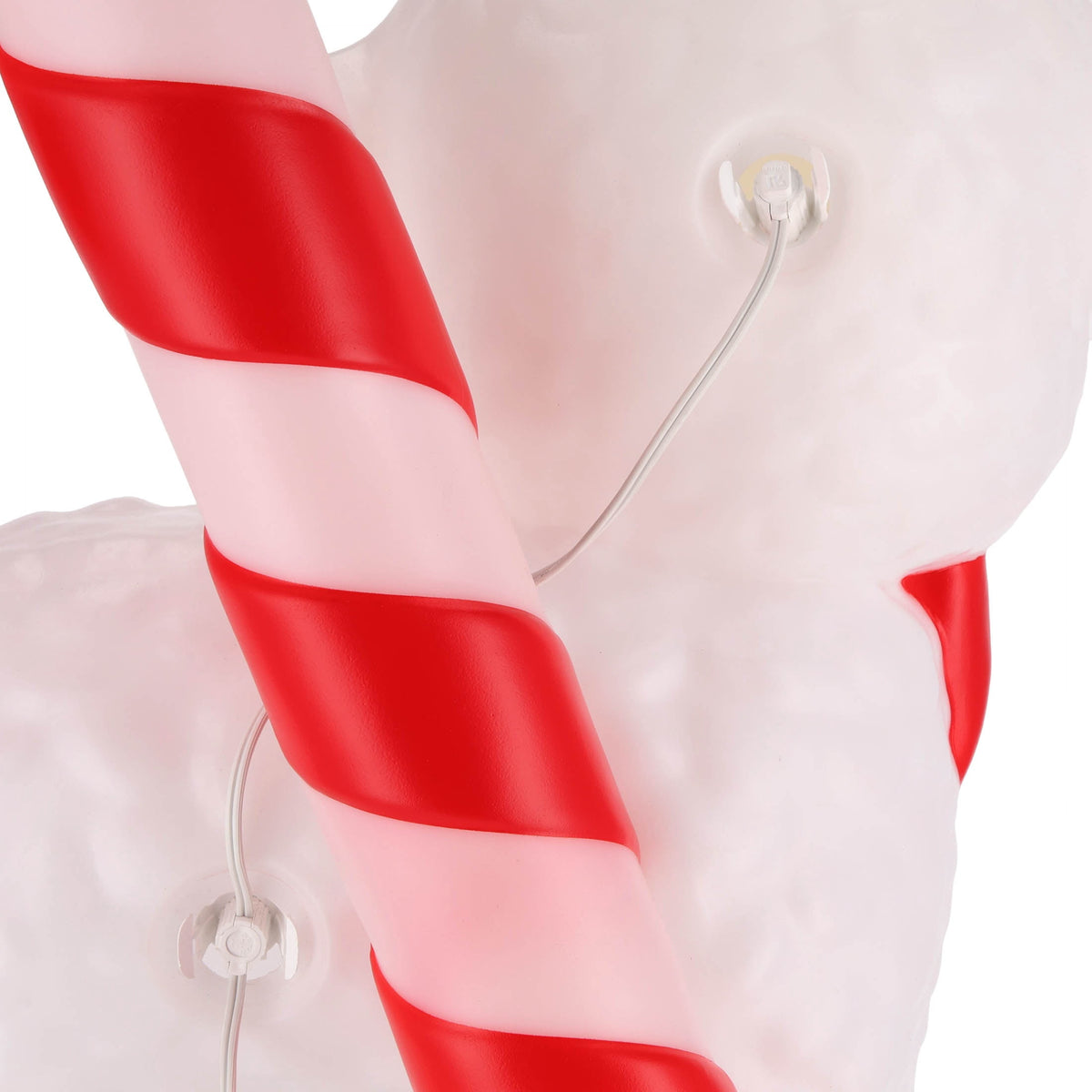 Lighted Blow Mold Sheep with Candy Cane Indoor/Outdoor Christmas Decoration, Multicolor, 26", by 