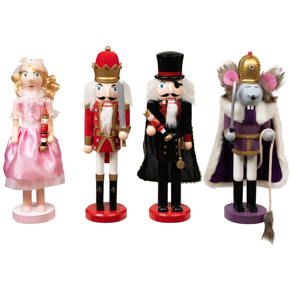 Northlight Wooden Nutcracker Suite Ballet Christmas Decorations - Set of 4