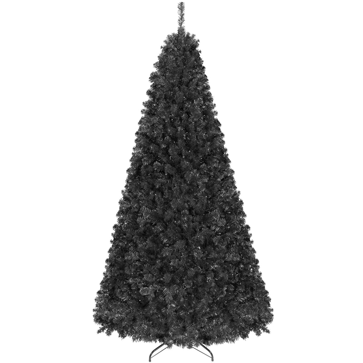 Costway 7 ft Pre-Lit Decoration Tree for Christmas Halloween Hinged Black
