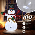 iTopRoad Lighted Snowman,Christmas Snowman Outdoor Indoor Home Decor Holiday Decoration with 100 LEDs,4Ft